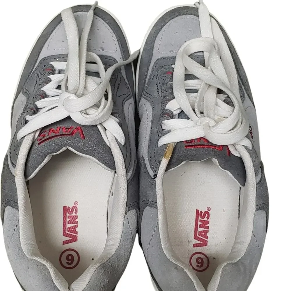 Vans Grey Suede Skater Fashion Street Wear Sneakers Shoes